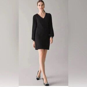 White House Black Market shift Dress with flared sheer sleeves size is 10 NWT!!!